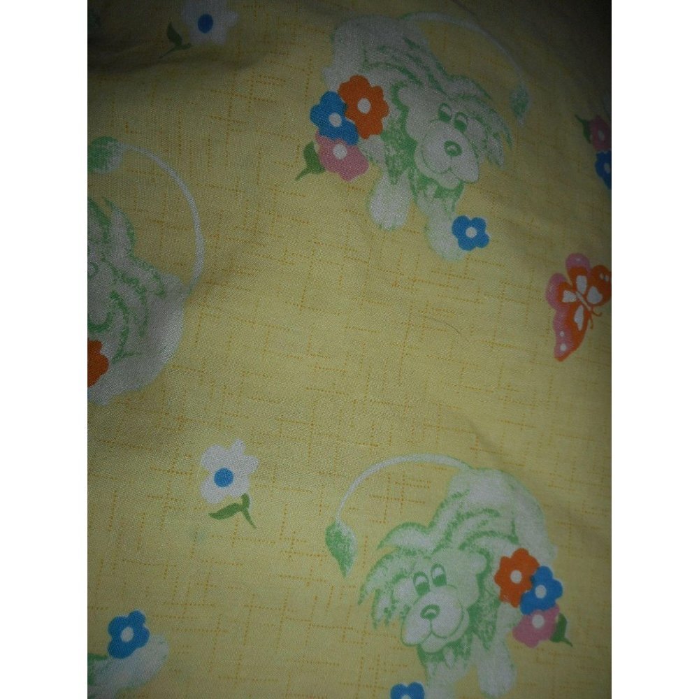 Yellow Green puppies Scrub Top Medical Uniform - Picture 3 of 4